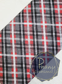 Plaid diagonal Rouge