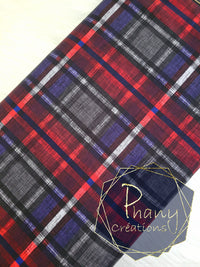 Plaid rouge/bleu